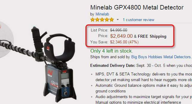 What S Happened To The Price Of Minelab Gpx 4800 The Tragedy Of Sellers Md Hunter Blog