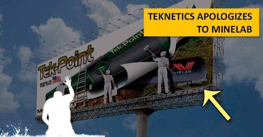 Teknetics apologizes to Minelab