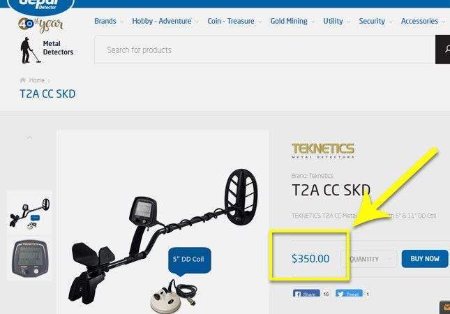 Teknetics T2 +2 coils – pricing the same as Garrett ACE. Total sale?